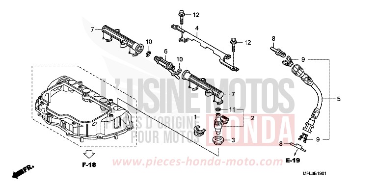 INJECTEUR von CBR1000RR "Fireblade" GRAPHITE BLACK (NHB01FA) von 2010
